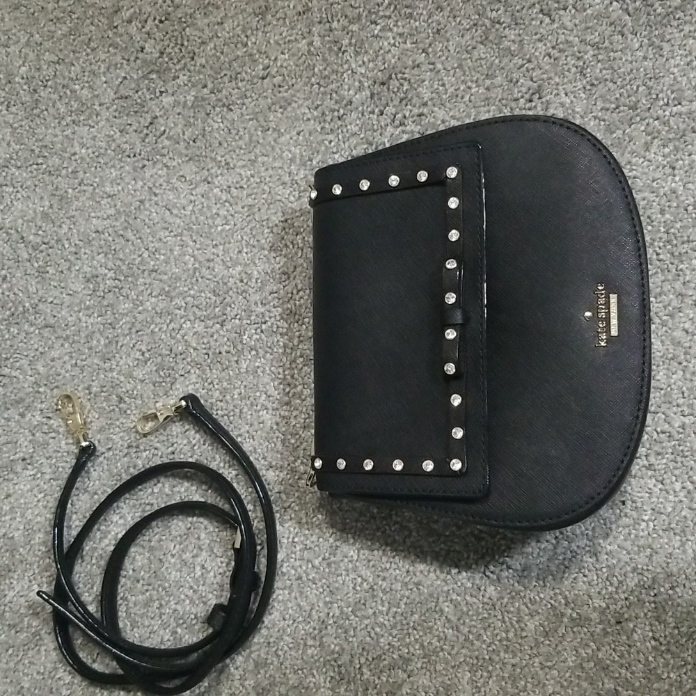 Kate Spade Cameron Street Jeweled Small Byrdie in Black - Picture 2 of 16